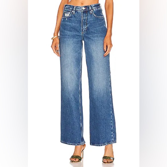 FRAME Denim High'N'Tight Wide Leg in Stearnlee Wash - Sz 27 - Picture 7 of 15